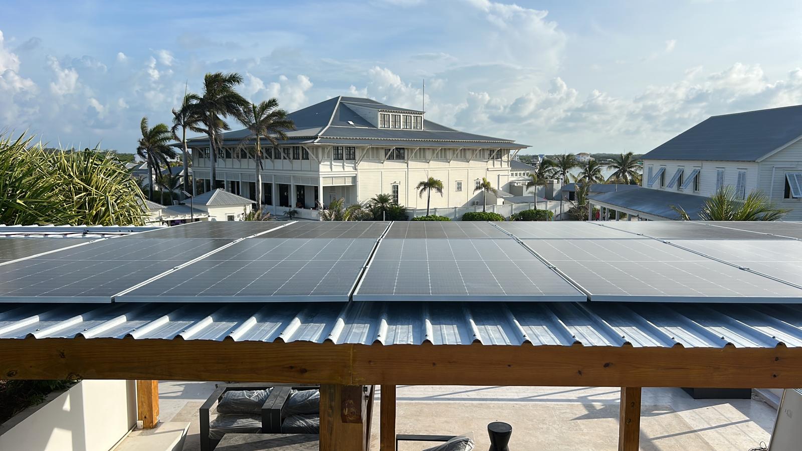 Letellier House in Belize with its rooftop solar array